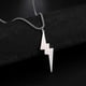 thumbnail image 2 of Jeshayuan Geometric Lightning Pendant Box Chain Necklace Minimalism Stainless Steel Long Chain Necklace Fashion Jewelry, 2 of 5