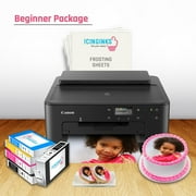 Icinginks Beginner Edible Printer Bundle Package - Comes With Edible Printer + Edible Frosting Sheets + Full Set Of 5 Edible Cartridges
