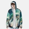 thumbnail image 4 of Easygdp Watercolor Turtle5 Lightweight Long Sleeve Sun Shirt Sports long-Sleeved Sun Protective Clothing, Quick Drying Breathable - Large, 4 of 9