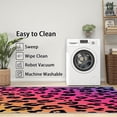 thumbnail image 4 of 4x5 Rug, Leopard Print Rug Washable Non Slip Soft for Living Room Bedroom, Neon Gradient Cheetah Print Area Rug, Animal Print Carpet, Leopard Print Home Decor & Gifts, 4 of 7