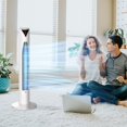 thumbnail image 2 of HOMCOM Freestanding Tower Fan Cooling with 3 Speed Timer LED Sensor Panel, 2 of 10