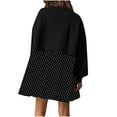 thumbnail image 3 of IROINNID Long Sleeve Dress for Women Loose Round Neck Long Sleeve Comfy Printing Dresses,Black, 3 of 5