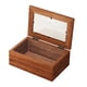 thumbnail image 3 of Caja de almacenamiento de madera con tapa transparente, contenedor multiusos, rectangular, resistente y portátil. S, 3 of 9