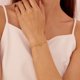 thumbnail image 2 of Pulsera de acero inoxidable con lazo para mujer, chapada en oro, 2 of 4