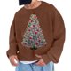 thumbnail image 1 of Sudadera sin capucha para hombre, cuello redondo, deportiva, con estampado de árbol de Navidad, sudadera con capucha, jersey de manga larga, blusa de poliéster para hombre, 1 of 4