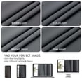 thumbnail image 6 of Chyhomenyc Grey Blackout Curtains 63 Inches Long, Thermal Insulated Energy Saving Solid Soft Privacy Rod Pocket Window Curtains for Living Room Bedroom, Each 40Wx63L Inch, 2 Panels, 6 of 8
