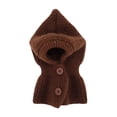 thumbnail image 4 of Orejeras para perros, gorros tejidos para perros, accesorios para la cabeza de Cosplay, calentador de cuello y orejas Marrón, 4 of 8