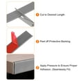 thumbnail image 5 of Uxcell 22mm x 3000mm Flexible TPE Self Adhesive U-Shape Veneer Edging Edge Banding Gray, 5 of 6
