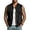 Black, variant on Short Army Green Fleece Jackets for Men Sleeveless Zip Mock Neck Western Style Refined Mid-Weight Windbreaker Jackets Soft Retro Vintage,S