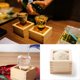 thumbnail image 4 of 4pcs Japanese Culture Wood Wooden Sake Cup Masu Box 3.23inch L Square X 2.2inch H,Put the Wine Glass Inside, 4 of 5