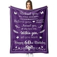 thumbnail image 1 of LHSHID 60th Birthday Gifts for Women Men Happy 60th Birthday Gift Ideas Male Birthday Gifts for 60 Year Old Woman 60 Year Old Gifts for Women Men 60th Birthday Decorations Throw Blanket 30x40in, 1 of 5