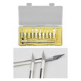 thumbnail image 4 of Juego de cuchillos para manualidades de precisión profesional de 10 piezas cuchillo de afeitar herramienta de bricoje para manualidades Soledad Cortador de talla de precisión Amarillo, 4 of 10