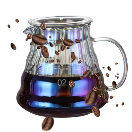 

Ksruee Coffee Server Pot Borosilicate Kettle Clear High Borosilicate Glass Tea Pot Heat Resistant Loose Leaf Teapot Stovetop Safe Clear Pour Over Carafe method