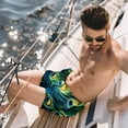 thumbnail image 2 of luoweisi Men's Beach Shorts Quick Dry Swim Trunks with Mesh Lining Peacock Feather L, 2 of 5