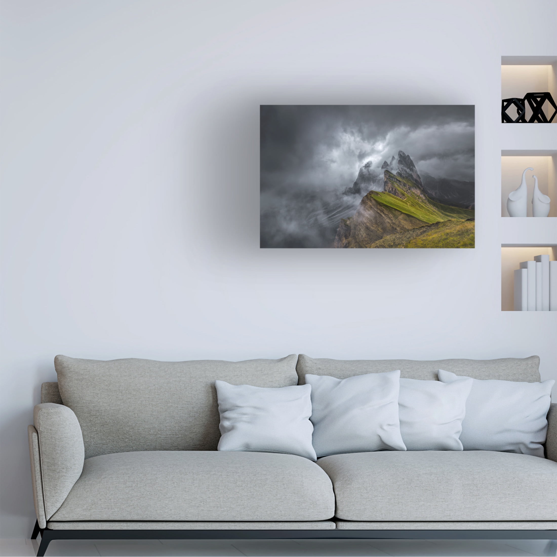 Canvas Wall Art - Larry Deng 'Seceda' Wall Art for Living Room, Bedroom, or Office D?cor by Trademark Fine Art - 24 x 16 Inches