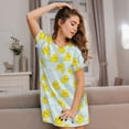 thumbnail image 3 of Pofeuu cute rubber duck Print Women's Loose Fit Short Sleeve Nightgown, Comfortable Sleep Dress for Women, Casual Lounge Sleepwear, Soft Cotton Sleep Dress, 3 of 6