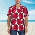 thumbnail image 4 of Goofa Tulips Flowers Hawaiian Shirt for Men, Unisex Summer Beach Casual Short Sleeve Button Down Shirts,Aloha Tropical Floral print shirt-X-Large, 4 of 9