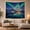 Aurora Over Fjord, variant on Aurora Above Snowy Peaks and Pine-Lined Lake, Serene Digital Art for Nature Lovers, Mountain Lake Decor, Housewarming Gift, Tapestry Wall Hanging for Bedroom and Living Room