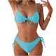 thumbnail image 2 of Traje de baño tankini para mujer, de color liso, con cordones, dividido, para playa, aguas termales, de dos piezas, para mujer, tankini, de 2 piezas, para mujer, trajes de baño para mujer, tankini par, 2 of 6