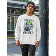 thumbnail image 2 of Open Your Music Dj. Sweatshirt Men -Image by Shutterstock, Male 5X-Large, 2 of 4