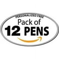thumbnail image 2 of Personalized Pens with Stylus Tip -Bright Vibes- Click action - Custom - Black writing - Printed Name pens - Imprinted with Your Logo or Message - FREE PERSONALIZATION - 12 Pens/Box (Pink), 2 of 9