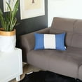 thumbnail image 6 of Blue and White Midsection Lumbar Throw Pillow, 6 of 9