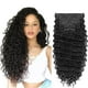 thumbnail image 1 of Extensiones de cabello con clip de pelo sintético con clip de 4.49 oz, 7 piezas/lote de postizos de fibra japonesa resistentes al calor, onda profunda, onda corporal, pelo liso (onda profunda, negro n, 1 of 5
