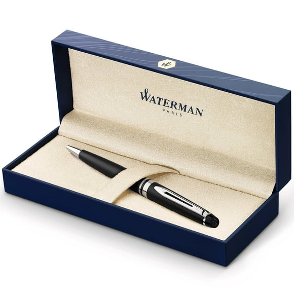 Waterman Expert Ballpoint Pen, Medium Point, Matte Black with Chrome Trim (S0951900)