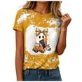 thumbnail image 2 of Leey-World Womens Halloween Tshirts Halloween Costumes for Women Funny Pumpkin Printed Cute T Shirts Orange Graphic Tops Fall Tee Fashion Gift, 2 of 6