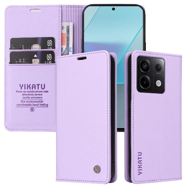 Funda para Xiaomi Redmi Note 13 Pro 5G Estuche de Cuero PU Tipo Cartera con Ranuras para Tarjetas y Cierre Magnético