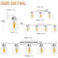 thumbnail image 6 of Aoile Bathroom Vanity Light, 5-Light Farmhouse Wall Sconce with Hammered Glass Shade E26 Socket for Hallway Kitchen Bedroom Living Room, 6 of 6
