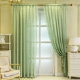 thumbnail image 1 of Innerwin Curtains Rod Pocket Drapes Treatments Solid Window Curtain Panel Luxury Light Filtering Linen Textured Home Decor Green W:55"x H:96"/ 140cm*245cm, 1 of 8