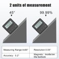 thumbnail image 4 of Finder Digital Angle Finder Magnetic Angle Gauge Level Tool Inclinometer LCD Display With Magnetic Strong Adsorpion Measuring Range 4x90 Angle and Slope Conversion for, 4 of 6