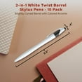 thumbnail image 5 of 10 White Twist Barrel Stylus Pens Pack - Plastic, Vibrant, Black Ink - Black, 5 of 5