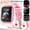 Pink, variant on 1.83" Full Touch Smartwatch with Wireless Calling, 3 Bands, 100+ Sports Modes, Bluetooth, USB Charge, Remote Camera/Music Control for iPhone Android
