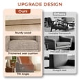 thumbnail image 4 of Pirecart Mid-Century Accent Chair with Removable Cover & Wood Legs, Padded Reading Chair for Bedroom / Living Room, Modern Upholstered Chenille Armchair Brown, 4 of 11