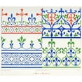 thumbnail image 2 of Augustus Pugin 14x12 Black Ornate Wood Framed Double Matted Museum Art Print Titled: Borders for Altar Cloths. (1846), 2 of 5
