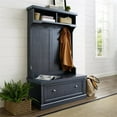 thumbnail image 2 of Crosley Furniture Seaside Wood 4 Hook Hall Tree in Distressed Navy, 2 of 9