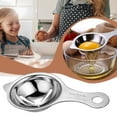 thumbnail image 1 of Stainless Steel Egg Separator Divider for Egg White Yolk Sifting Filter Holder Tool Kitchen Accessory Enhances Cooking Precision, 1 of 8