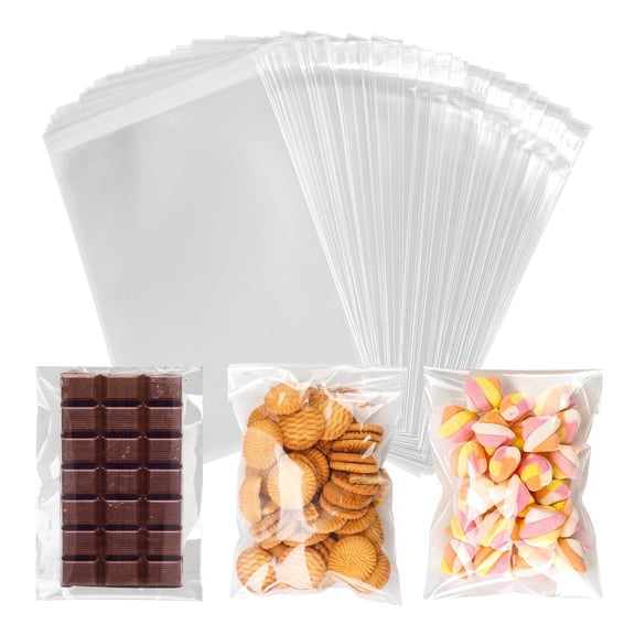 200 Pack Clear Self-Sealing Bags, 5x7 Inches Plastic Reclosable Storage Bags for Food, Jewelry, Small Business Packaging, and Organizing