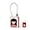 Pink-red, variant on Fingerprint Padlock, Fingerprint Cable Lock Keyless USB Rechargeable Smart Biometric Lock for Backpacks, Cabinets, Lockers, Luggage, Suitcase, Gift, Gyms and Bedrooms