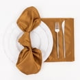 thumbnail image 3 of Balsa Circle 5 Gold Premium 20x20 in Scuba Polyester Dinner Table Cloth Napkins Party Events Decorations Supplies, 3 of 8