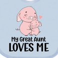thumbnail image 4 of Inktastic Pink Piggies My Great Aunt Loves Me Boys or Girls Baby Bib, 4 of 4