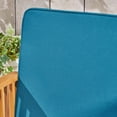 thumbnail image 2 of Brendon Outdoor 6 Piece Acacia Wood Chat Set with Cushions, Brown Patina, Dark Teal, 2 of 7