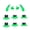 Green, variant on Controller Analog Joystick Buttons Metal Thumbsticks Back Paddles for Game Controller Gaming Accessory