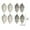 #0150-Beige, variant on Cheapark 8Pcs 3.5in Plastic Christmas Tree Ornaments - Shaped Pendant Baubles, Festive Hanging Decor for Holiday Displays