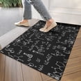 thumbnail image 4 of Math Equations Physics Icons Green Pattern Door Rugs,Washable Non Slip Door Mats Indoor,Decorative Door Mats,Entry Mat Indoor for Entrance,Bedroom,Kitchen,Bathroom,17"x30", 4 of 6