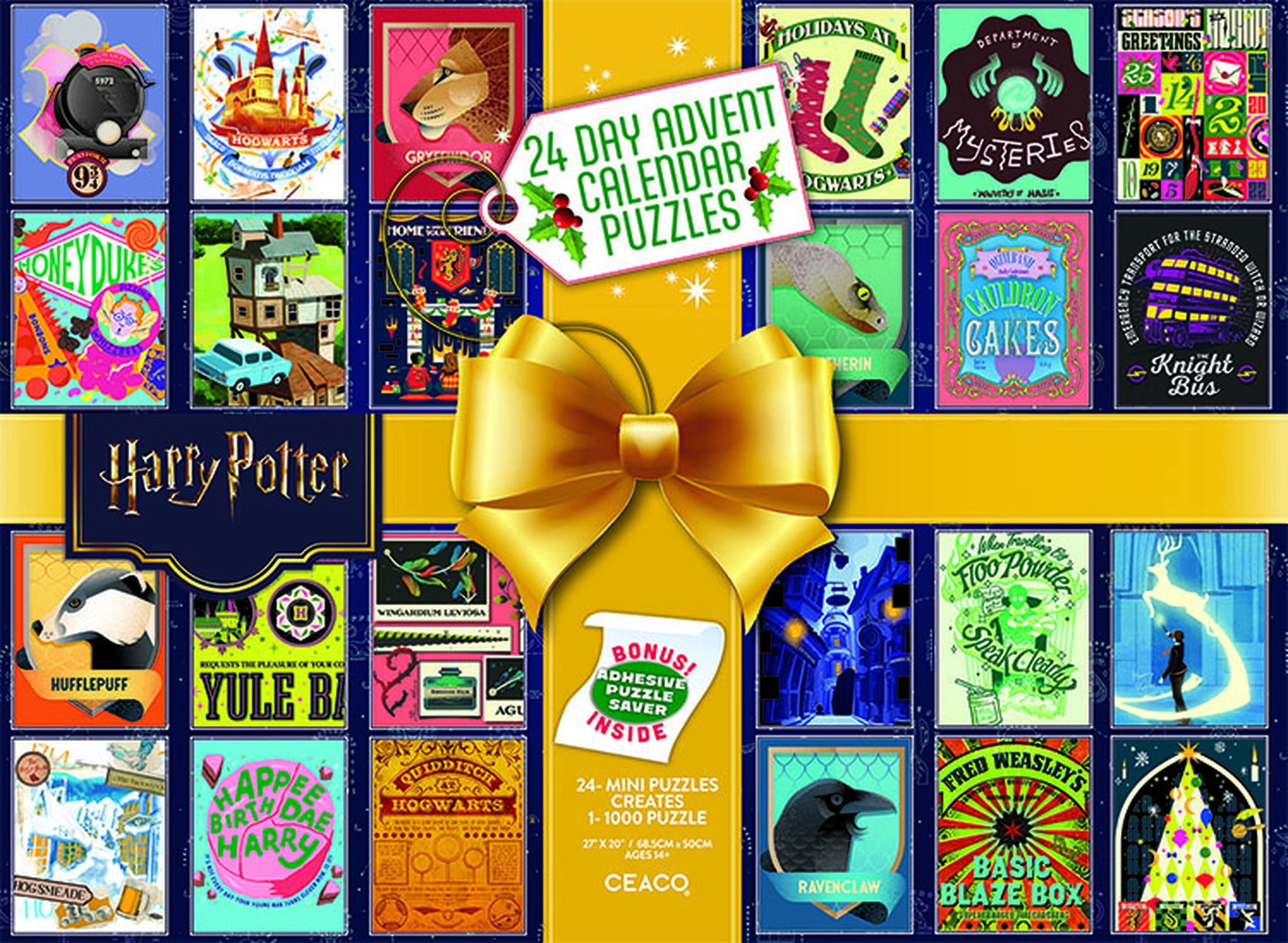Ceaco Harry Potter 24-Day Advent Calendar Interlocking Jigsaw Puzzle for Adults Ages 14+