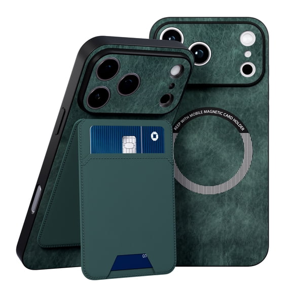 Magnetic Phone Case for Apple iPhone 15 Pro Max, Stronger Magnets Wallet Stand with Card Holder, PU Leather Magnetic Cover Adjustable Kickstand with 4 Card Slots