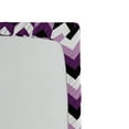thumbnail image 2 of Ambesonne Chevron Fitted Sheet, Zig Zag Retro Arrows, Queen Size, Purple White Black, 2 of 2